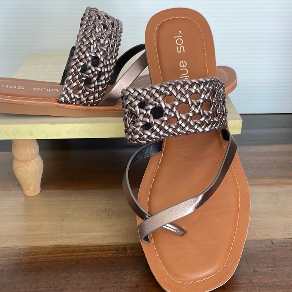 Chic Braided Sandals - Bronze by